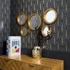 HowHomely | Wandspiegel - Spiegel - gold - 5er Set - Produktbild-Vorschau 2