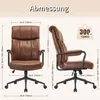 IWMH Fauteuil de direction en cuir PU, chaise de bureau Voir les images du produit 7