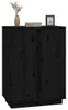 vidaXL Sideboard Schwarz 60x35x80 cm Massivholz Kiefer Produktbild-Vorschau 4