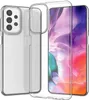 A clear protective phone case is shown on a white background, with a phone screen visible inside the case. Produktbild-Vorschau