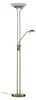 Lindby LED-Stehlampe Yveta, messing, Leselampe, dimmbar Produktbild-Vorschau 3