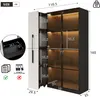 A product image showing a cabinet with dimensions and internal lighting. Anteprima dell’immagine prodotto