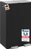 WELLGRO Treteimer 2x30L Schwarz – Edelstahl mit Softclose & Produktbild-Vorschau 1