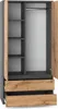 STIV Möbel | Kleiderschrank & Kommode Grau Matt/Eiche Wotan Produktbild-Vorschau 4