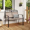 COSTWAY Gartenbank wetterfest, Outdoor Sitzbank für 2 Produktbild-Vorschau 2