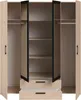 Armoire - panneau de particules -Reproduction chêne et noir Voir les images du produit 9
