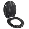 Toilettendeckel O Form WC-Sitze, Holzklobrille Marmor Produktbild-Vorschau 3