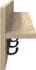 A side view of a wall-mounted shelf with hooks. Náhled obrázku produktu