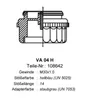 Technical drawing and specifications for a valve adapter. Produktbild-Vorschau