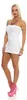 Damen Mini-Kleid Dress Bandeaukleid Bandeau ; Weiß S Produktbild-Vorschau 2