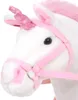 Close-up of a plush unicorn toy's head and neck. Náhled obrázku produktu