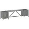 vidaXL Banc de jardin avec 2 bacs à plantes 150 cm Bois Voir les images du produit 8