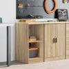 vidaXL Armadio per garage in legno di pino massiccio Sonoma Anteprima dell’immagine prodotto 3