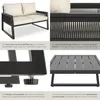tectake Aluminium Gartenlounge-Set Captive Rope-Design Produktbild-Vorschau 4