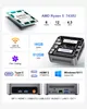 Collage of marketing images showcasing a mini PC and its specifications. Produktbild-Vorschau
