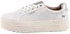 Mustang Damen Plateau Sneaker Weiß mit Frottee-Innenfutter Produktbild-Vorschau 3
