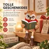 Eulenfigur mit Buch und Brille, lesende Eule als Dekofigur, Produktbild-Vorschau 6