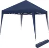 A navy blue pop-up gazebo is shown against a white background. A navy blue carrying bag for the gazebo is placed in the bottom right corner. Náhled obrázku produktu