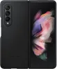 A black Samsung Galaxy Z Fold3 phone case is shown open, revealing the phone's screen on the right and the case's interior on the left. Náhled obrázku produktu