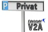 Parkschildhalterung zum einschieben aus Edelstahl mit Produktbild-Vorschau 2