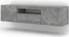 A gray concrete-effect wall-mounted TV cabinet. Náhled obrázku produktu