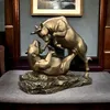 Lutte de marché - Sculpture en bronze Bulle vs Ours 18 × Voir les images du produit 11