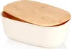 Spaziosa scatola per il pane color crema con tagliere in Anteprima dell’immagine prodotto 1