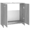 A 3D rendering of a gray wooden cabinet with two doors. Produktbild-Vorschau
