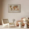 Italienischer Leinwand Leinwandbild - World Map: Beige Chic Produktbild-Vorschau 2