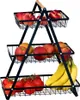 DECCARO cesto di frutta etagere, 3 livelli, nero, grande Anteprima dell’immagine prodotto 1