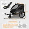 Kinderfahrradanhänger und Kinderwagen 2 in 1 mit Federung, Produktbild-Vorschau 8