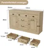 UnboxG Sideboard 135×39,8×80 cm přírodní, kuchyňská a Náhled obrázku produktu 7