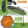 KESSER® Ampelschirm Alu Sonnenschirm mit LED Solar Inkl. Produktbild-Vorschau 2