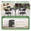 Sekey Klappbar Garten Sitzgruppe Bistro Gartentisch Set 4 Produktbild-Vorschau 8