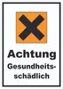 Schild Gefahrensymbol Gesundheitsschädlich Kreuz hochkant Produktbild-Vorschau 1
