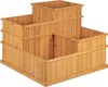 Relaxdays Vyvýšený záhon, stupňovitý, 4 kvetináče, záhrada, Náhľad obrázku produktu 8