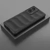 A black phone case with a ribbed texture is displayed on a dark gray pedestal against a gray background. Náhled obrázku produktu