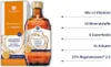 A product shot of a bottle of Regulatpro Complete next to its packaging, with a list of its benefits. Produktbild-Vorschau