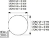 A diagram showing a circular product with dimensions and specifications. Náhled obrázku produktu