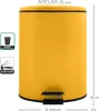 A yellow pedal bin with black accents, shown from the front. Anteprima dell’immagine prodotto