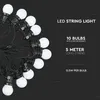 Girlanda Ogrodowa V-TAC LED 5 metrów 10 żarówek 0,5W Podgląd zdjęcia produktu 4