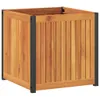 Pflanzkübel 45x45x44 cm Massivholz Akazie und Stahl Produktbild-Vorschau 1