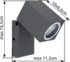 Globo Lighting Außenleuchte Aluminium Druckguss anthrazit, Produktbild-Vorschau 5
