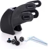 A black inline skate brake assembly and hardware are laid out on a white background. Podgląd zdjęcia produktu
