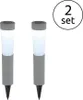 GLOBO 33785-2 Solarleuchte Kunststoff steingrau, LED Produktbild-Vorschau 1