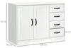 HOMCOM Sideboard Beistellschrank mit 4 Schubladen, Produktbild-Vorschau 3