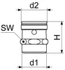 Schlösser Armaturen ROHRBELUEFTER DN15 AG 3/4" x AG M28x1, Produktbild-Vorschau 2