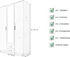 Kleiderschrank Drehtürenschrank Artisan Eiche 120 cm - Produktbild-Vorschau 3