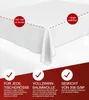 Tischdecke Tischtuch Baumwolle Breite 180 cm weiß glatt  Produktbild-Vorschau 3