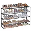 Schuhregal 4 Ebenen, Schuhständer Metall, 30 x 117 x 75 cm, Produktbild-Vorschau 1